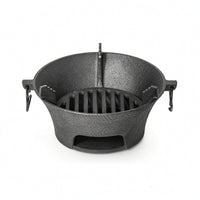 Cast Iron Briquette Burner Textured Briquette Burner with Clamp Tabletop Grill for Tea Lovers