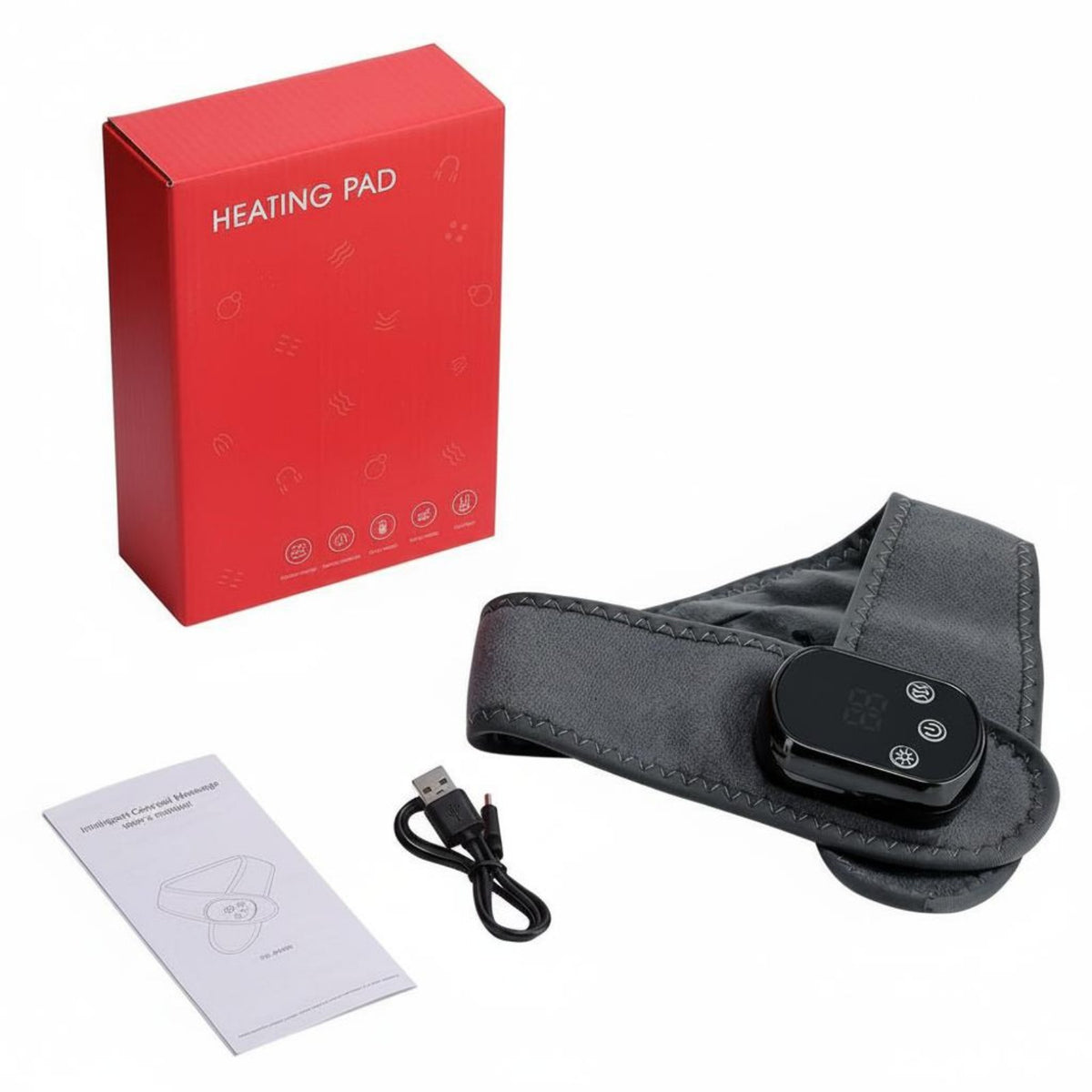 Vibration Massage Heated Vibrating Wrist Brace Adjustable Fit Vibrating Heat Treatment Band Portable Electric Ankle Heating Wrap Skin-Friendly Material for Athletes, Seniors, Travel, Office