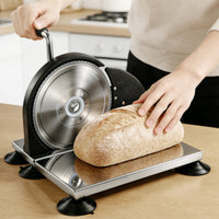 Adjustable Manual Bread Cutter Foldable Bread Cutter with Suction Feet Stainless Steel Compact for Home Bakers, Families, Kitchen