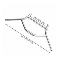 Anodized Silver Bike Handlebar Polished Finish Aluminum Alloy Handlebar