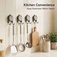 Cabinet Hanging Rack with Strong Vacuum Suction for Washroom, Removable Wall Mount Holder and Storage Hook, Tissue for Kitchen