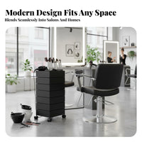 Salon Assistance Cart Space Saving Multi-Tier Storage Trolley Rolling Utility Cart Sturdy Mobile Storage Cabinet on Wheels