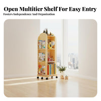 Mobile Rotating Book Rotating Book standDegree Rotation children's Book Storage Unit Multi-Functional Space-Saving for Children