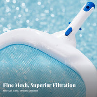Pool Leaf Skimmer Net Sturdy Pool Enclosure Skimmer Net Heavy Duty Shallow Water Leaf Rake for Homeowners, Maintenance Swimming Pools, Ponds, Spas