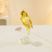 Crystal Owl Figurine for Living Room and Office Decor