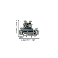UK-2.5B Din Rail Terminal Block, Screw Connection, Insulated