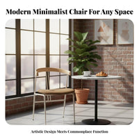 Minimalist Metal Frame Chair Modern Design Seating Furniture Designer Inspired Long-Lasting Construction for Dining Room