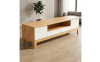 Wooden TV Console Contemporary Tv Cabinet with Drawers Minimalist Media Console with Storage Cabinet for Living Room, Apartment