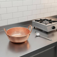 Hammered Copper Soup Pot Thick Cookware Easy to Clean