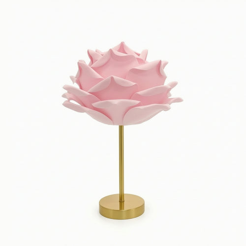 Sculptural Rose Table Lamp Romantic Flower Lamp Ambient Lighting Elegant for Nightstand, Bedroom, Wedding