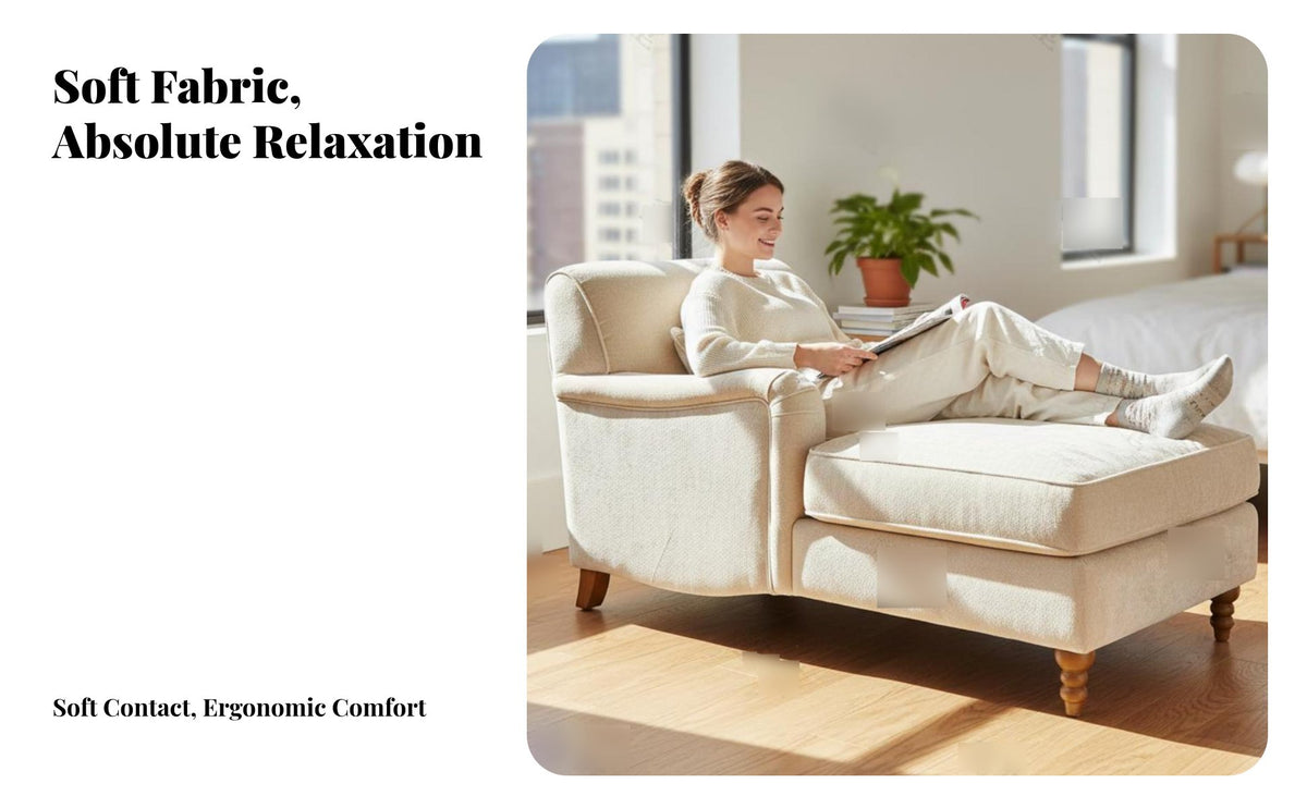 French elegance Chaise Lounge Sofa Single-Person Recliner Daybed Elegant daybed & reclinersign Indoor Furniture Upholstered for residaybed & reclinernts, Apartment Dwellers, Newlyweds, Bedroom, Balcony, Living Room, Office