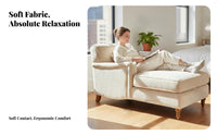 French elegance Chaise Lounge Sofa Single-Person Recliner Daybed Elegant daybed & reclinersign Indoor Furniture Upholstered for residaybed & reclinernts, Apartment Dwellers, Newlyweds, Bedroom, Balcony, Living Room, Office