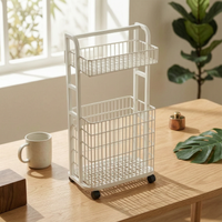 Rolling Storage Carrier Flip-Style Mobile Storage Carrier Caster Wheels for Gym