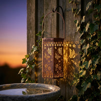 Solar Lantern Rustic Outdoor Light Retro for Courtyard