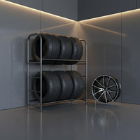 Rolling Tire Display Rack on Wheels Mobile Tire Rack Heavy Duty for Showroom