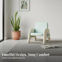 Upholstered Mini Sofa Chair Child-Safe Design Plush Club Chair Soft and Comfy