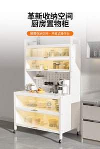 Kitchen Storage Rack Multi-functional Floor-standing Multi-layer Microwave Oven Pot Pan Storage Cabinet Simple Bookshelf