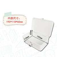 新款手帐印章收纳铁盒胶带盒贴纸便签铁盒复古白色ins收纳盒 现货