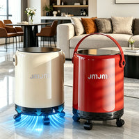 JMJM Trash Can for Home Living Room 2026 New Luxury High-end Movable Large Capacity Bedroom Office Wastebasket