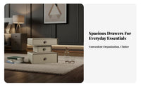 Round End Table with Drawer Minimalist and design Nightstand Space-Saving for Renters