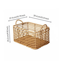 Desktop Fruit Basket Waterproof Handwoven Container Basket Look for Kitchen
