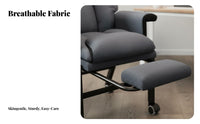 Reclining Computer Chair with Footrest Lay-Flat Recline premium Seating Ergonomic Design Adjustable Headrest for Study Room