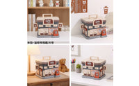 Miniature Coffee Shop Currency Box Tabletop Currency and Bill Currency Box Decorative Savings Bank with Handle Portable for Children, Children, Collectors, Desk, Study, Bedroom, Office
