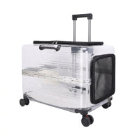 Rolling Pet Carrier Ventilated Pet Carrier with Wheels Long-Lasting for Outings