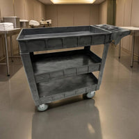 Rolling Utility Cart Compartment Slots Utility Cart Industrial Style