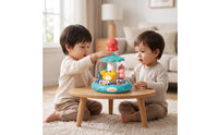 Ocean Carousel Toy Rotating Press and Twirl Toy Interactive Sensory for Babies, Floor Play, Playroom