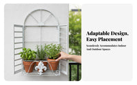 Arched opening Frame Rack Retro Design plant stand upright Display for Balcony