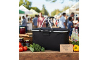 Sturdy Construction Collapsible Insulated Picnic Basket Easy to Clean Large Capacity Thermal Tote for Camping