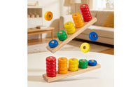 Educational Math Toy Educational Math Learning Board Paint Wooden Number Counting Stacker for Young Children
