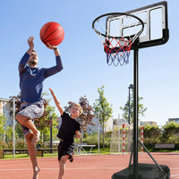 Adjustable Basketball Hoop for Kids and Adults - Outdoor Iron Frame