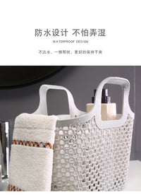 手提篮超市洗澡篮学生浴筐购物收纳沐浴软体塑料洗漱篮广告礼品篮