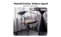 Retro design Ergonomic Rolling Chair Nordic Design Wheeled Shell Chair Height Adjustable rotate Seat centerrear support for Home Workers, Students, Adults, Study Room, Workstation, Bedroom