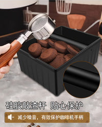 黑色家用咖啡渣桶收纳工具迷你粉渣桶敲渣盒加厚塑料咖啡机配件