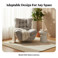 Upholstered Armchair airyLike Comfort Tufted Reclining Armchair Heavily Paddinged Versatile Use for Adults, Students, Balcony
