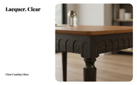French Retro Design Rectangular Wood Table with 4 Chairs Space-Saving Dining Set mid-centuryera Modern Home Furniture Minimalist Aesthetic for Apartment Dwellers, Families, Homeowners, Small Spaces, morning dining area, Living Room, Kitchen