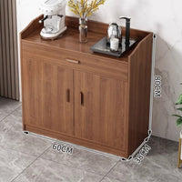 Coffee Bar Cabinet Freestanding Accent Cabinet Dining Room Buffet Cabinet Storage Cabinet with Drawers Thickened Fiberboard Raised Guardrail Suitable for Kitchen Entryway