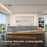 Modern Reception Desk Minimalist Design Office Welcome Desk S Modern Reception Counter with Light for Hoteliers, Retailers, Hotel Lobby, Salon