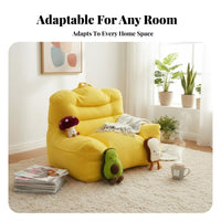 Soft Texture Soft-Textured Mini Armchair Comfortable children's Seat Lightweight Design Floor Chair Supportive Backrest for Toddlers, Parents, Balcony, Playroom, Living Room, Reading Nook