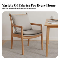 Dining Armchair with Backrest hardwood Wood Construction Household Furniture Comfortable for Long Sitting Ergonomic Design