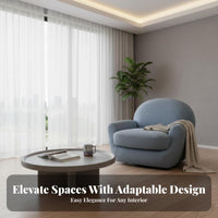 Upholstered rotate Armchair Comfortable Seating rotate Barrel Chair Plush Cushioning Modern Design for Adults, Bedroom, Balcony