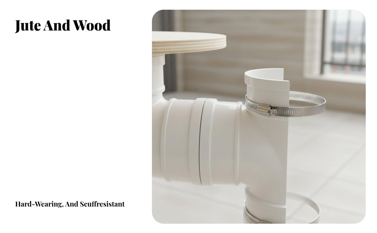 Pipe-Mounted Cat Step DIY kit Wall-Mounted Cat perch sturdy Wood Construction Climbing construction Part for Apartment Dwellers, Small Spaces, Home