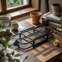 put up Mount Cargo Carrier Raised Side Rails put up Cargo Rack tube Frame Rear Luggage Rack Basket