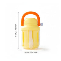 Food Grade Portable Salad Cup with Fork Leak Proof Double Layer Drainer Cup Easy to Clean Takeaway Fruit Container for Students