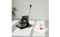 Manual Sample Cutter with Backing Pads Compact Disc Sample Cutter Bench-Top Cutting Tool for Technicians, Material Testing