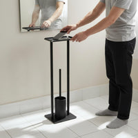 Freestanding Bathroom Tissue Holder No Extra Roll Storage Stand Long-Lasting
