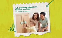 Infant security latch, Infant protected Drawer Lock, Cabinet Lock, Adjustable, No Tools Required, Multi-Purpose, Easy to Install